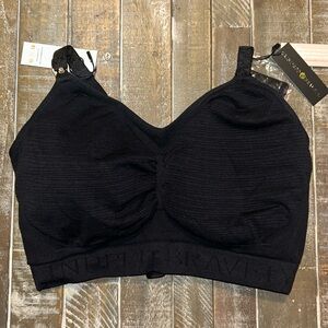 Kindred Bravely Sublime Hands-Free Pumping & Nursing Bra Black 1X Busty NWT